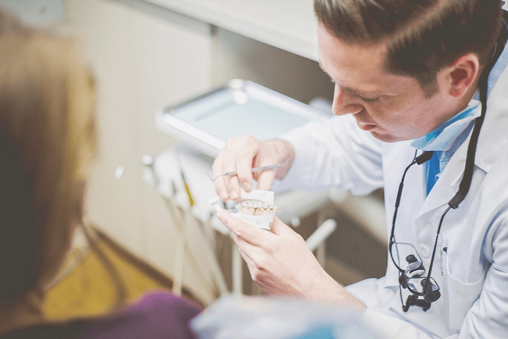 Dr. Nathan Brooks consulting a patient