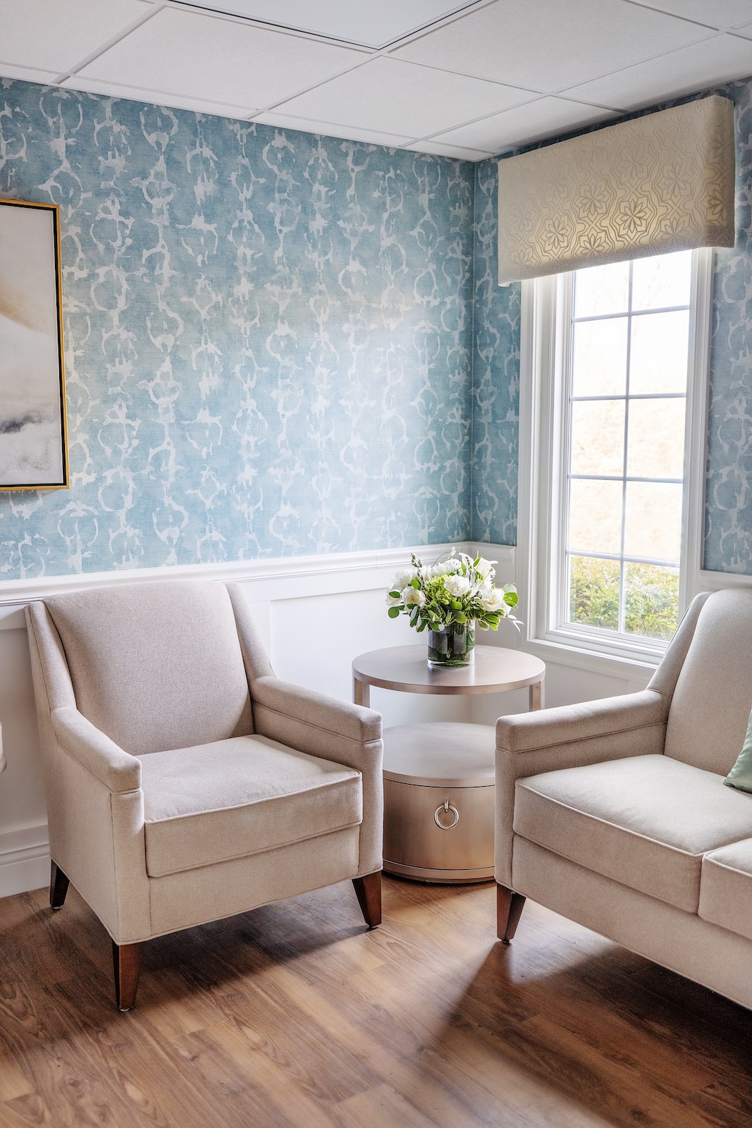 Seating area by the window